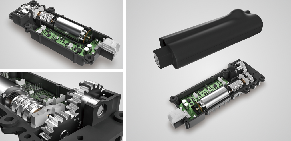 汽车尾翼驱动齿轮箱系统